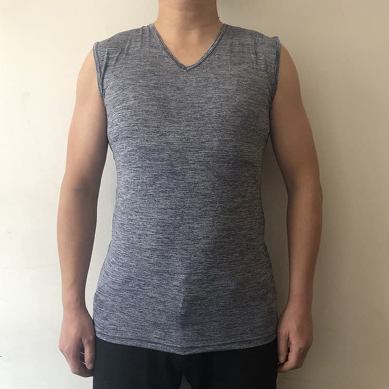 Colete esportivo masculino magro de secagem rápida Fitness esportes basquete sem mangas colete absorvente de suor corrid