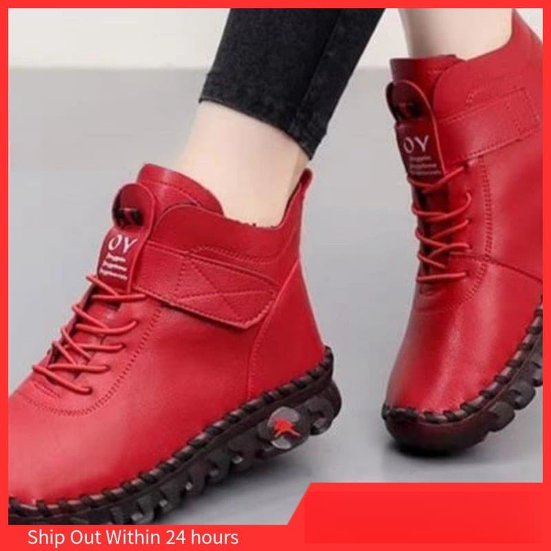 2024 botas curtas de sola grossa sapatos de inverno corretivos femininos botas de neve impermeáveis OGDG feminino