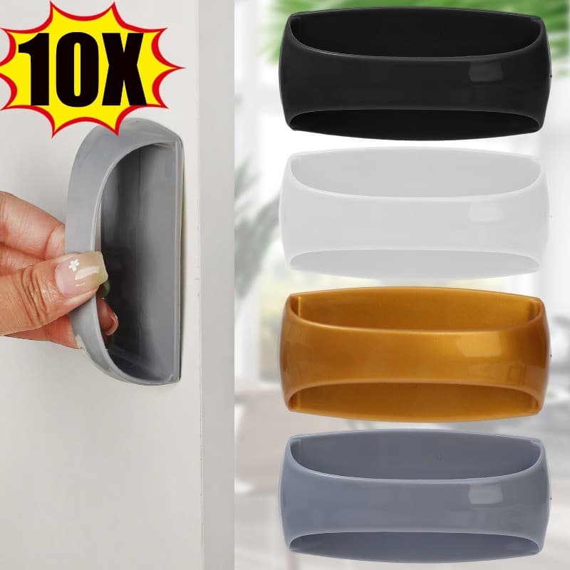 Alça De Armário Autoadesiva De 10 Peças , Sem Broca ABS Design Moderno 4 Cores , Para Janela De Porta De Gaveta , Kit De