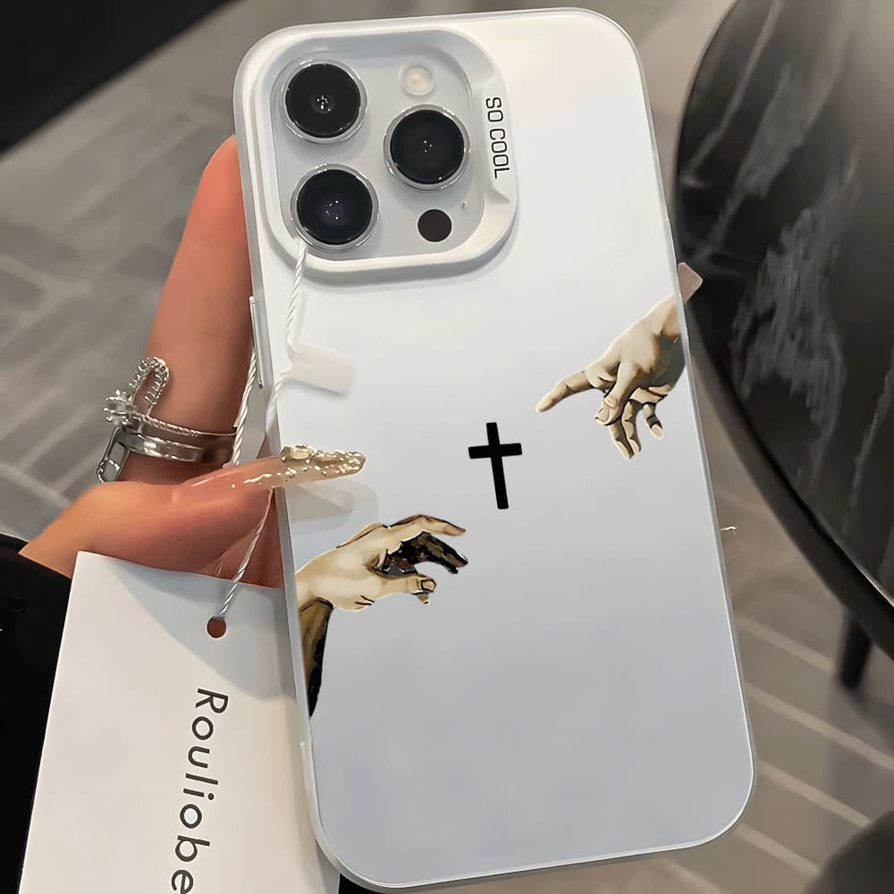 Capinha Prateada Para POCO C40 C55 C65 C75 X3 X5 X6 X7 M5s M6 Pro 4G 5G Silicone Adam E Deus Caso De Telefone
