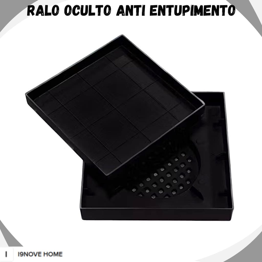 Ralo 15x15 Ralo Oculto Anti Entupimento Em PP Banheiro Filtro Coletor de Cabelo Universal Anti Odor Are