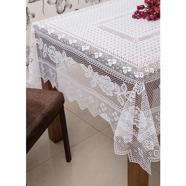 Toalha De Mesa Em Renda (grossa) 6 Cadeiras 2.20m