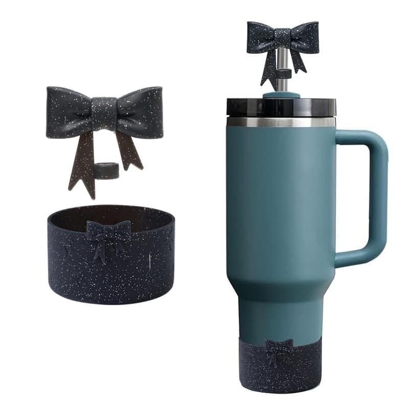 Conjunto De Acessórios Para Copo , Capa De Palha Com Arco , 10mm , Protetor De Manga De Bota De Silicone 30 Onças , 40 G