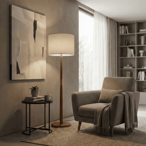 Luminária Imperial Para Sala De Estar Quarto Escritório Cores Pés Madeira Maciça Moviano Móveis