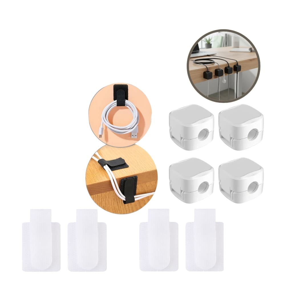 Gancho Organizador + organizador de Cabos magnéticos de Cabos Completo 8pcs