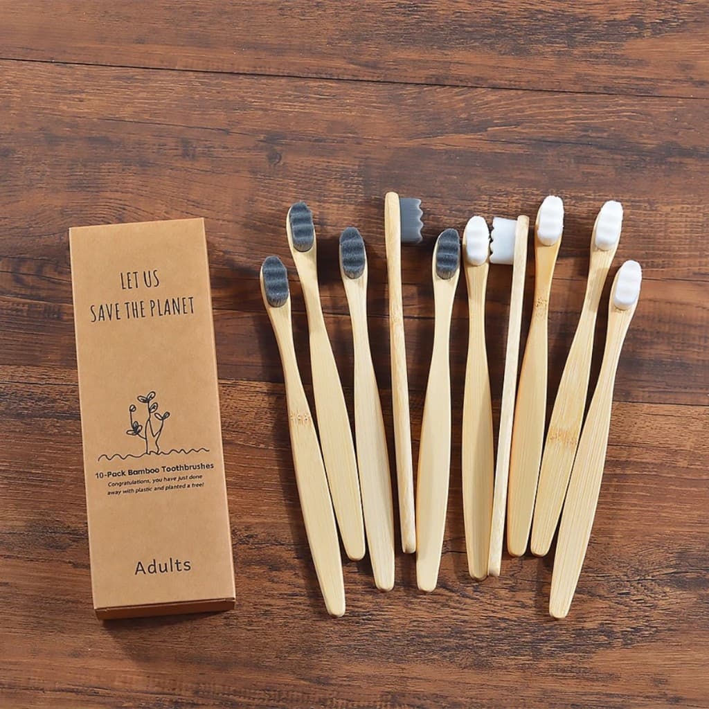 5 peças de escova de dentes macia ultrafina, milhões de cerdas, bambu feito para adultos, cuidados bucais de limpeza pro