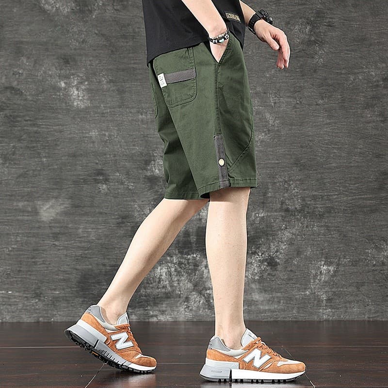 2025 novo estilo All-Match cintura macacão Shorts masculino verão estilo fino solto Multi-bolso esportes Casual resisten