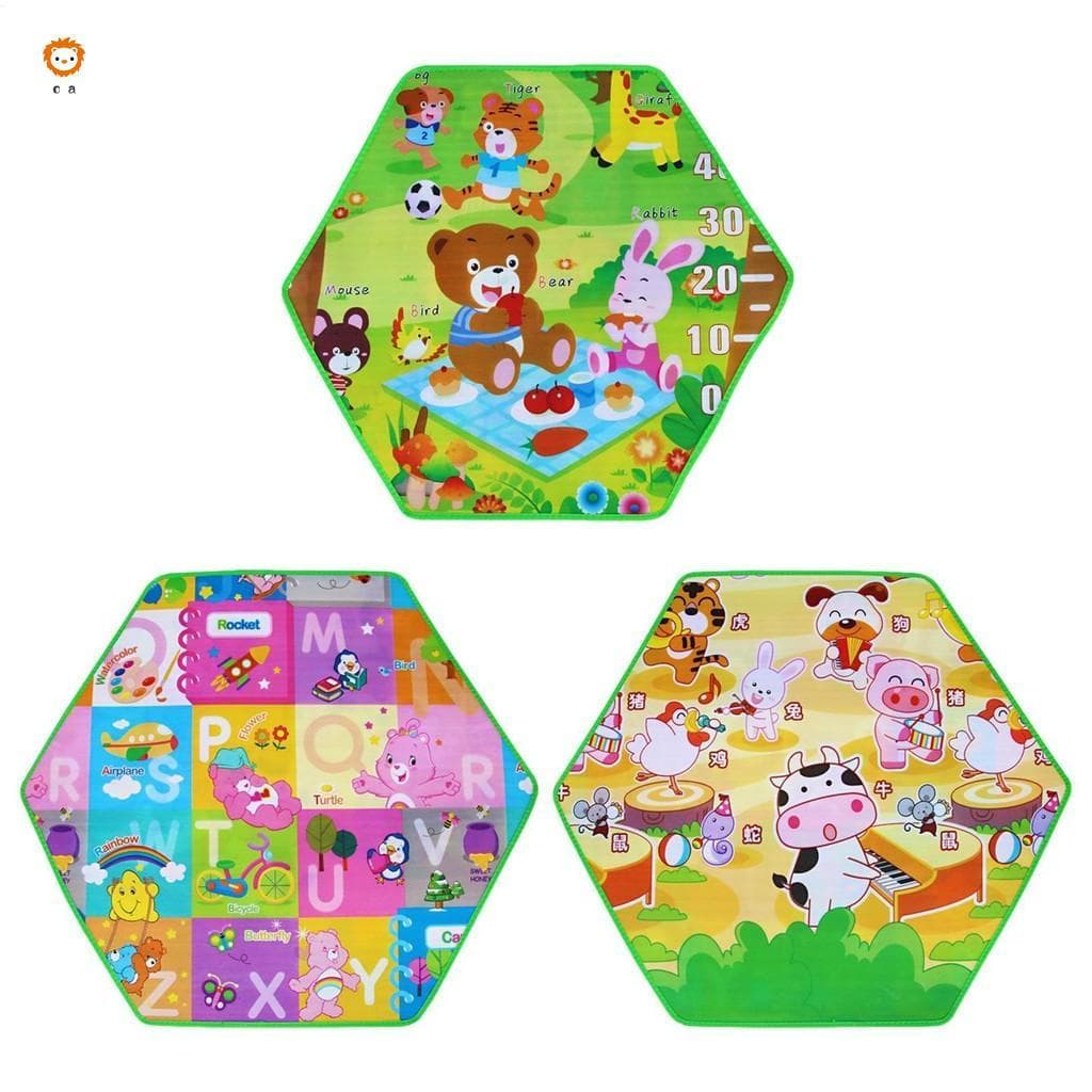 Tapete Hexagonal para Bebês Engatinhando - Macio, Impermeável e Antiderrapante para Crianças, Educacional Elástico 9EN9