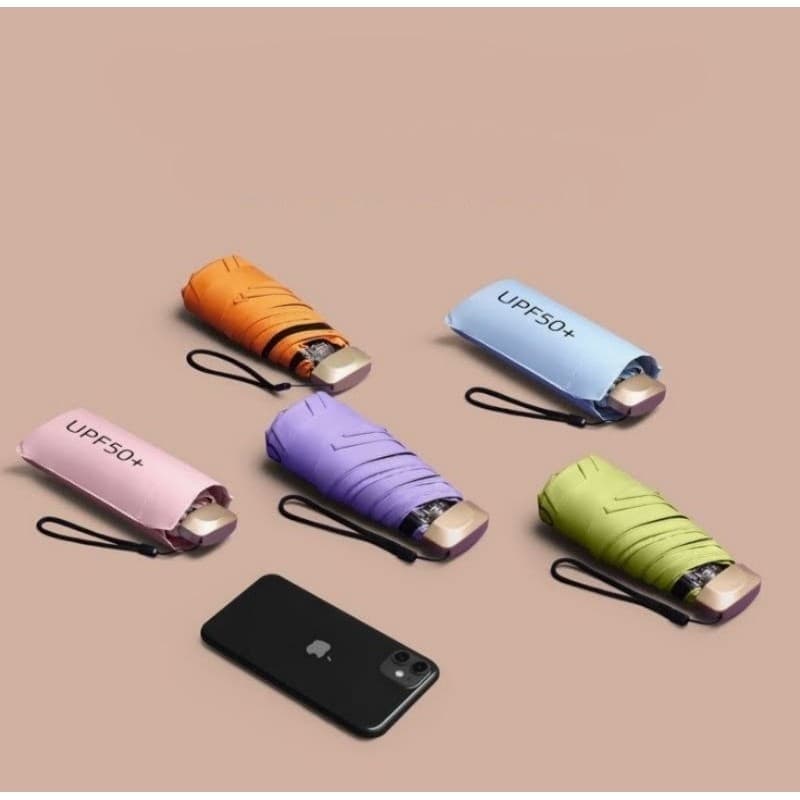kit 3pcs mini sombrinha protetor solar uv+50