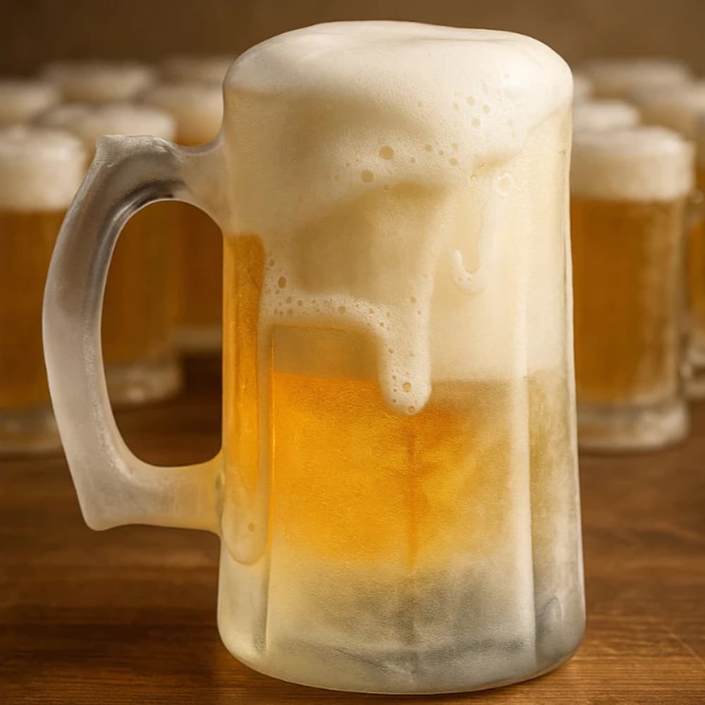 Jogo Kit 12 Canecas de Chopp Bar Restaurante Zero Grau congelar Envio Imediato Resistente Vidro Grosso