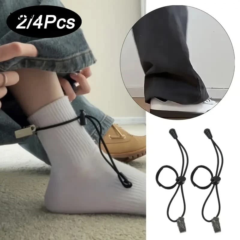 2/4 Unidades De Clipes De Bainha Para Calças Anti-Arrasto , Encurtamento Invisíveis , Evitam Que As Pernas Das Se Arrast