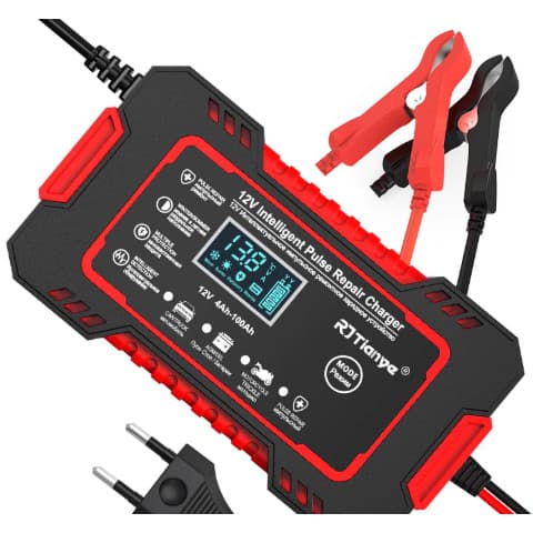 Carregador de bateria automotivo inteligente 12 V Display Digital Automático Energia Reparação Puls-envio imediato