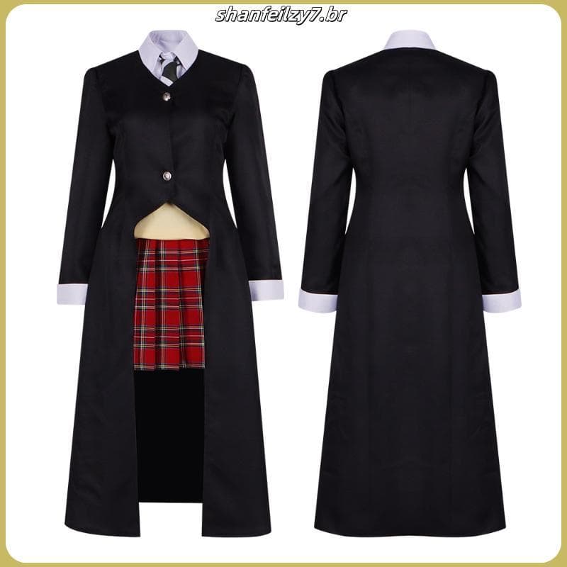Fantasia de Cosplay de Maka Albarn do Anime Soul Eater , Uniforme Feminino , Peruca , Festa de Halloween , Roupas