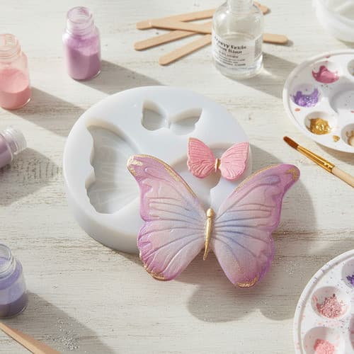 Molde De Silicone Borboletas 2 Tamanhos 2,5x4cm E 1,5 Molde Para Artesanato Confeitaria
