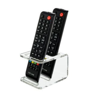 Suporte Porta Controle Remoto 2 Controles Acrílico TV Multiuso Decoração Sala
