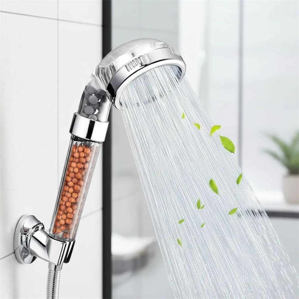 Ducha Para Lavatorio Pedras Bioativadas Purifica Agua Salão Cromado Cor Prateado Cod 532