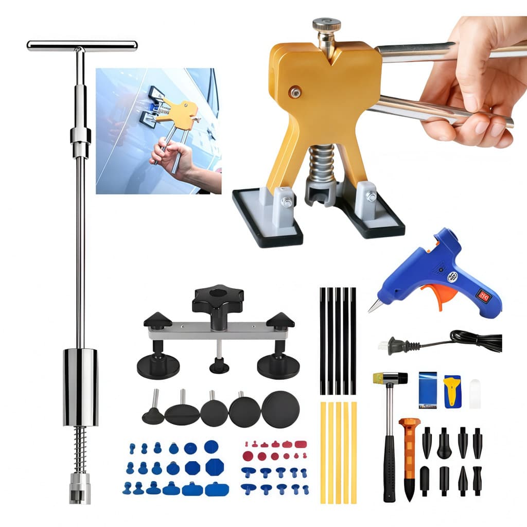 Kit Profissional Martelo De Tubarão + Ventosa e Extrator T para Reparo de Amassados na Lataria - Universal