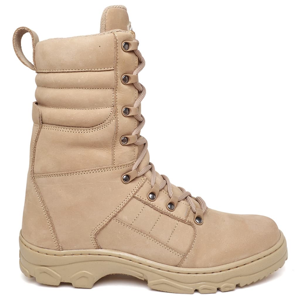 Bota Coturno Militar Masculino em Couro Legítimo com Solado Antiderrapante