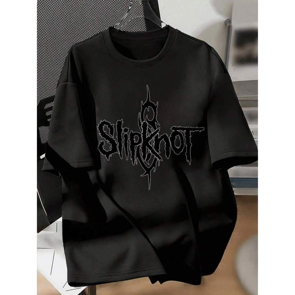 Camiseta Moderna Preta Slipknot para Fãs, Perfeita para Concertos e Eventos Casuais
