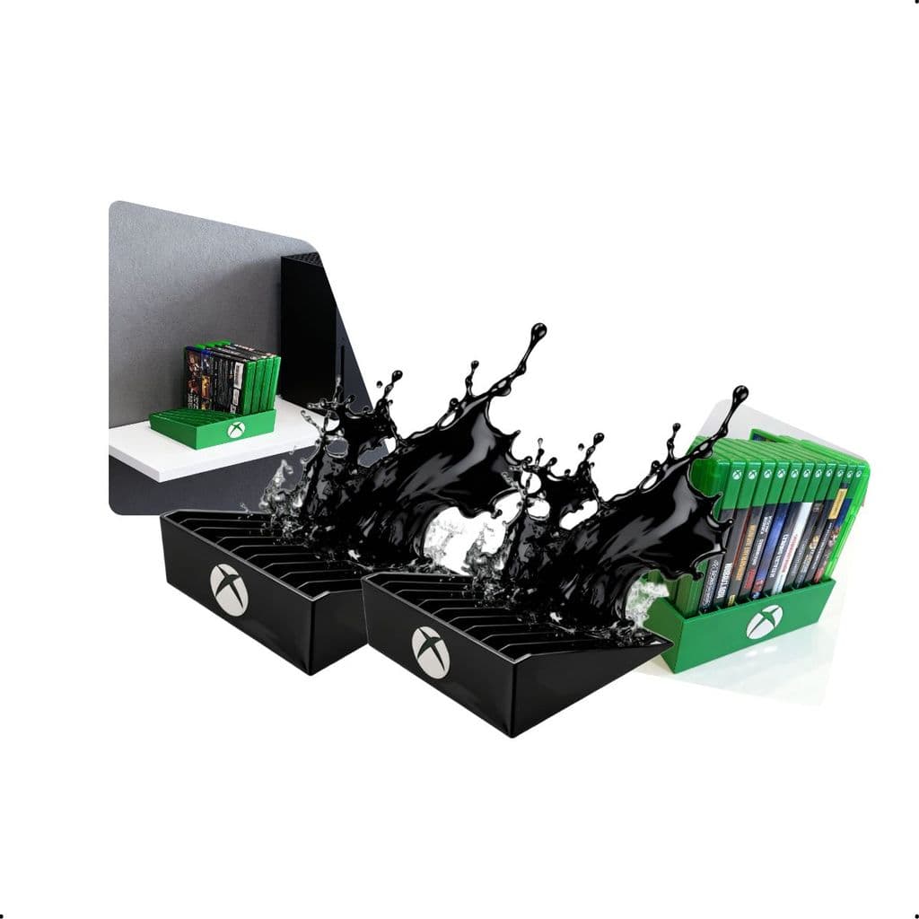 Kit 2 Porta Jogos Xbox Suporte Organizador Para Games Xbox One Series X S Armazenamento De Mídias Físicas