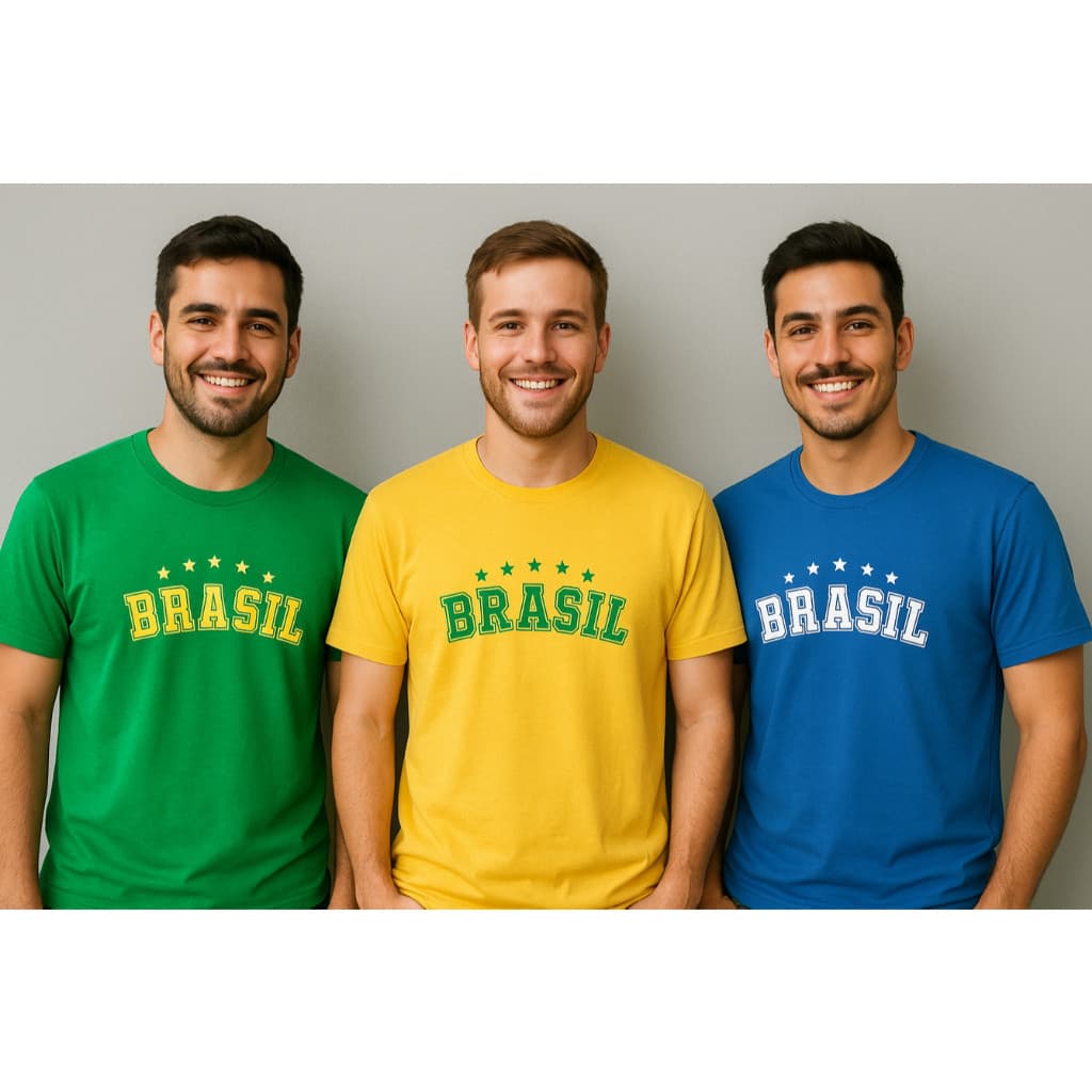 Kit Camiseta Brasil Masculina | Torcedor Copa do Mundo