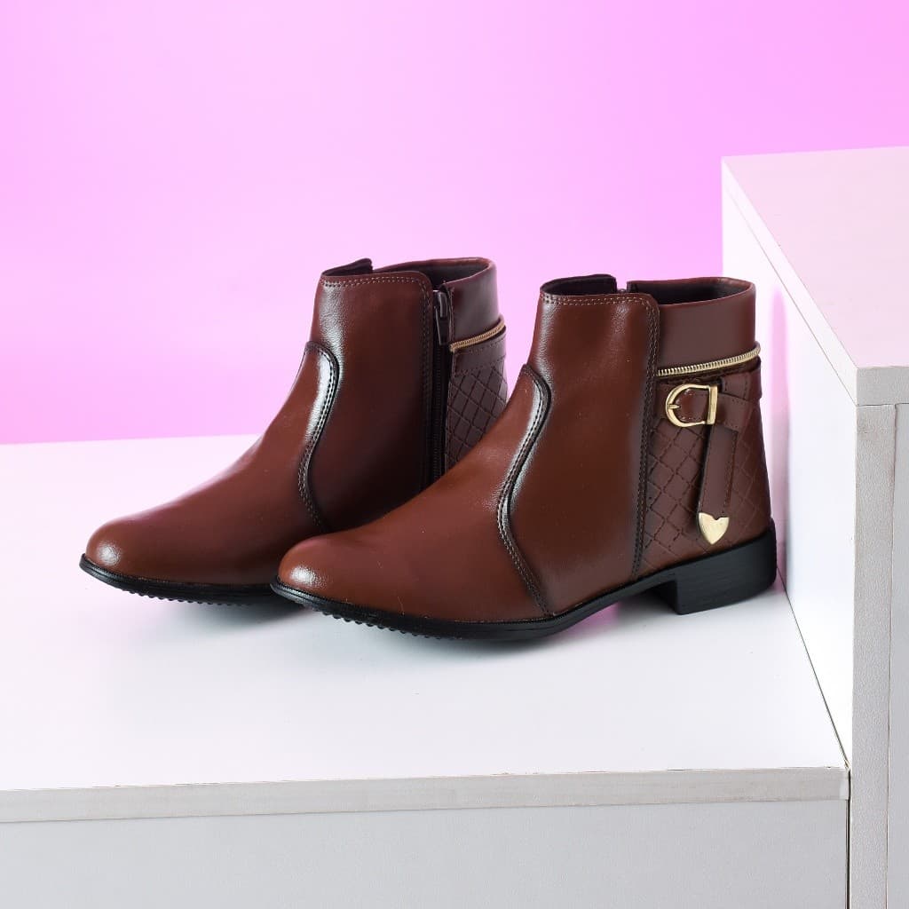 Bota Coturno Feminina Cano Curto Moda Blogueira