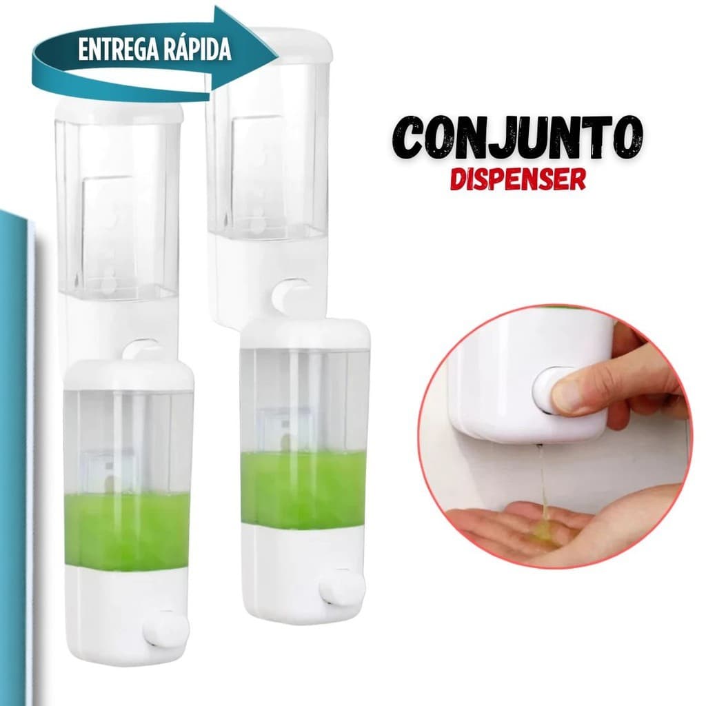 Kit 4/3/2/1 Dispenser Sabonete Líquido Sabão Álcool Gel Detergente Casa Banheiro Cozinha Variáveis