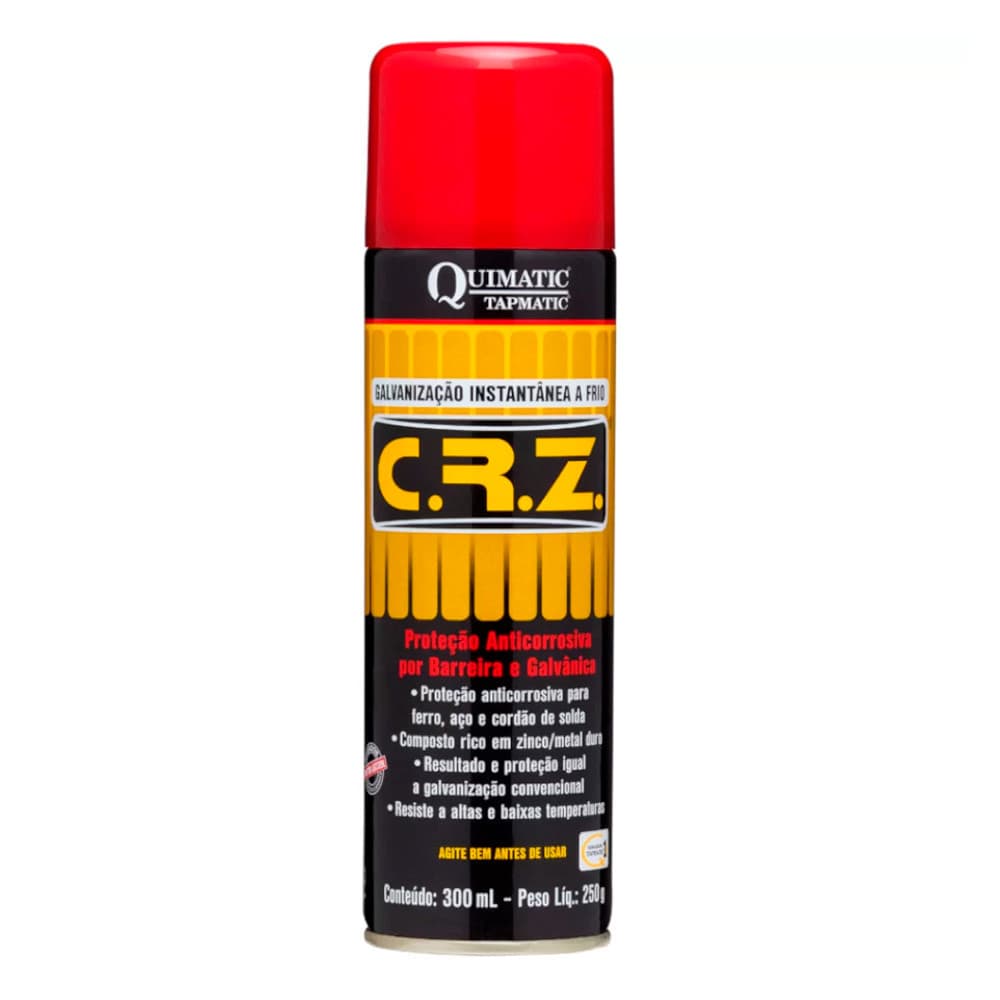 DM1 GALVANIZACAO INSTANTANEA A FRIO CRZ SPRAY 300ML QUIMATIC TAPMATIC