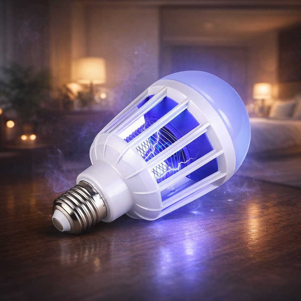 Lâmpada LED UV Mata Mosquito 15W Bivolt Repelente Elétrico Mata Moscas Pernilongos 2 em 1