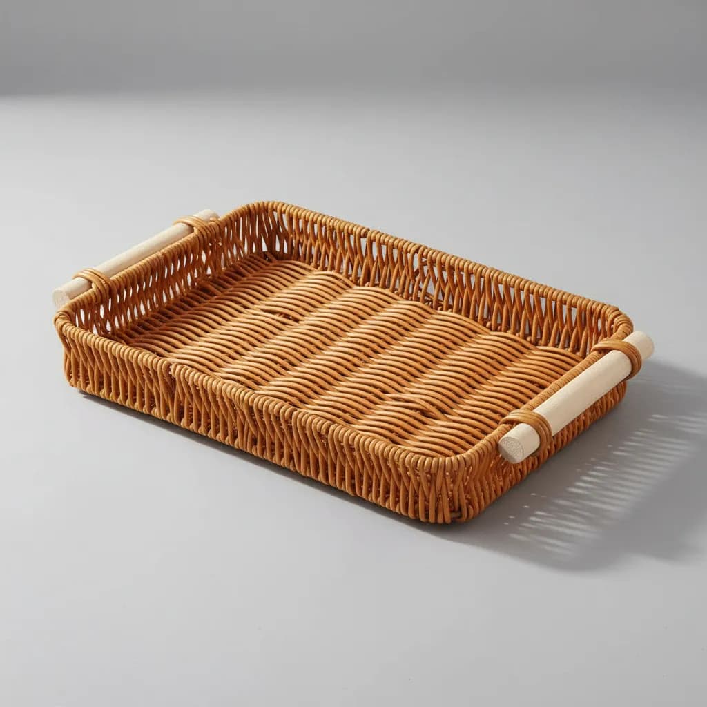 Bandeja Decorativa Retangular 33x20cm em Vime