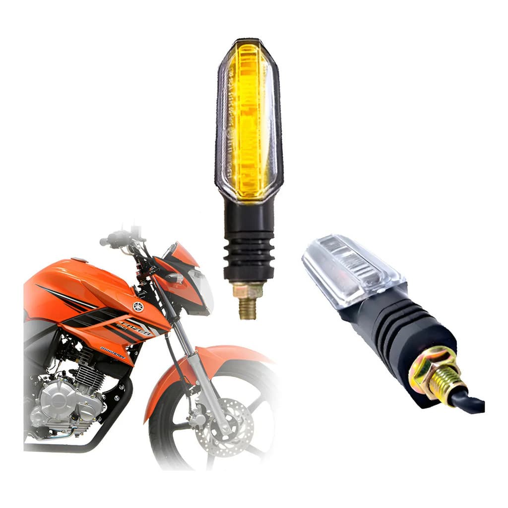 Kit 4 Setas Esportivas P50 Yamaha Fazer 250 2019 2020 2021 Preto