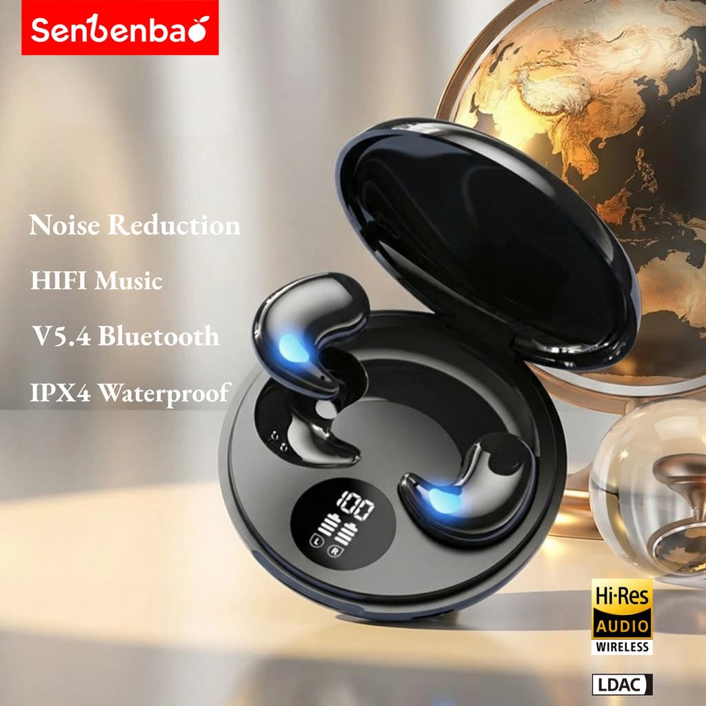 SENBENBAO Y29 TWS ENC Invisível Dormir Fones De Ouvido Sem Fio Esporte Bluetooth Estéreo De Carregamento