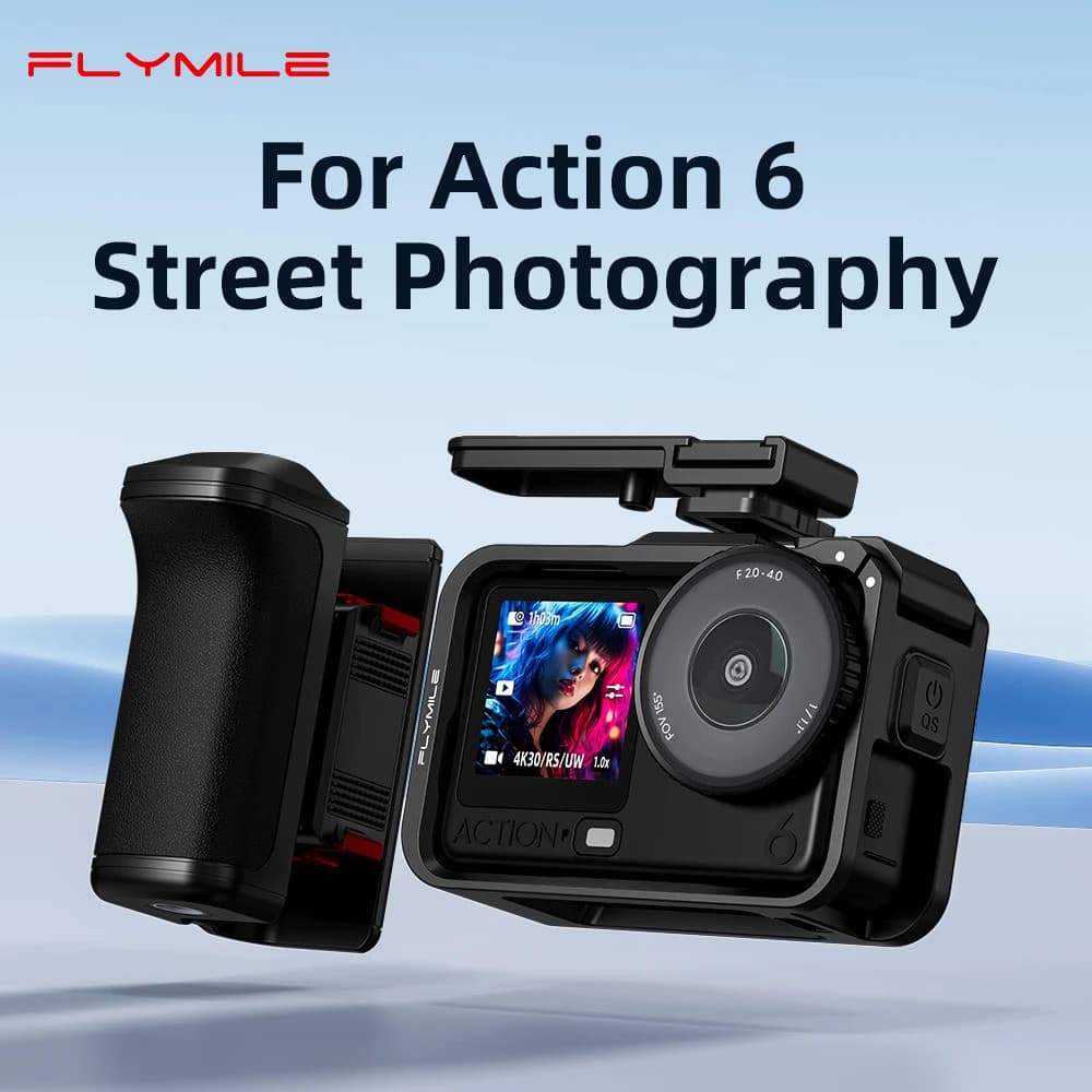 Flymile Street Grip Kit Alça De Fotografia Para DJI Osmo Action 6 Suporte De Expansão De Câmera Com Botão De Obturador A