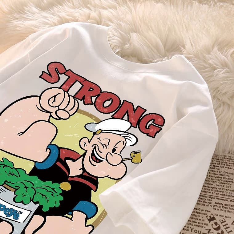 Camisa Camiseta Premium 100% Algodão Turma Popeye Olivia Desenho Verao
