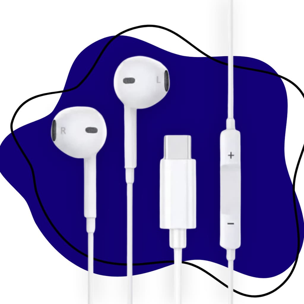 Fone De Ouvido Earpods Usb-c Para Linhas iPhone 15, 16 e 17 Branco