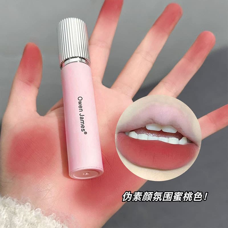 Owen james pequeno rosa forjado esmalte labial fosco veludo não é fácil de desbotar batom de baixa saturação esmalte lab
