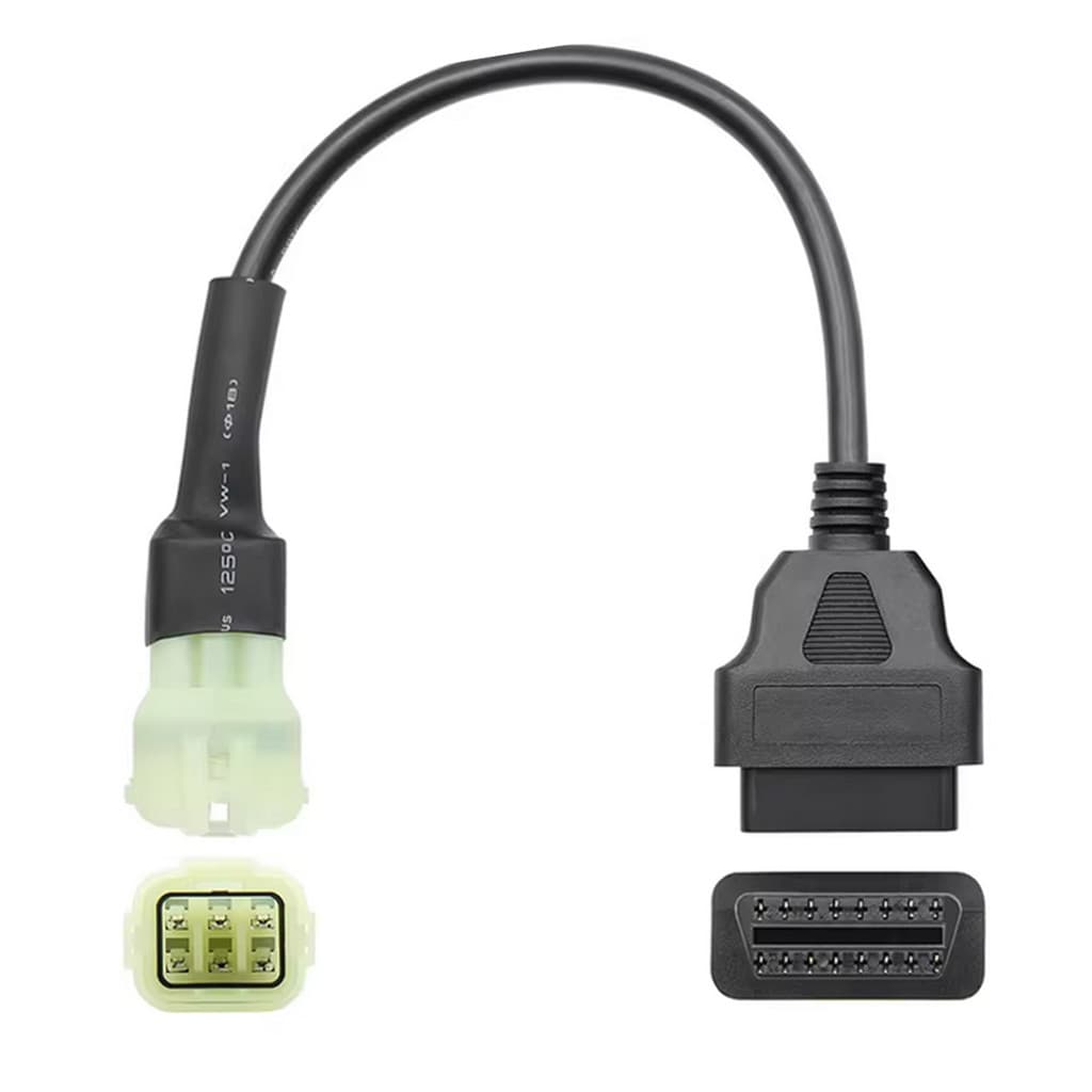 Cabo Conversão Adaptador Moto 6 Pinos OBD2 KTM