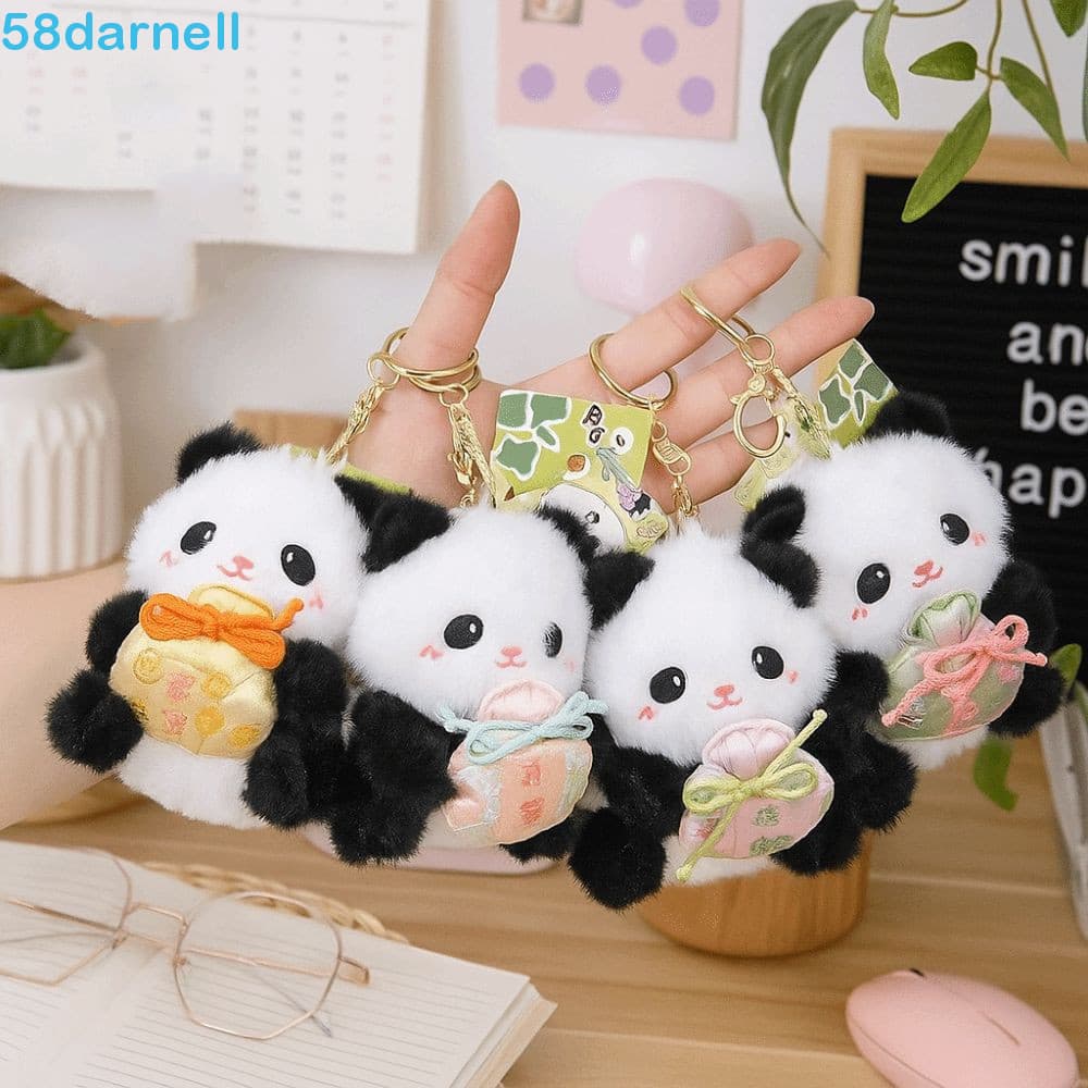 Chaveiro De Panda Chinês DARNELL , Boneca De Pelúcia De Coleção De Algodão PP , Pingente De Animal Desenho Animado
