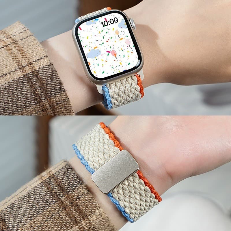 Pulseira Tecida De Nylon Para Apple Watch Série 11 10 9 8 7 SE 6 5 4 Ultra3/2 iWatch 42mm 46mm 45 44 40 41 38 49mm