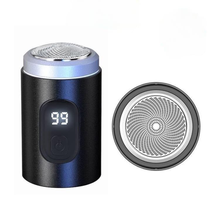 Barbeador Elétrico Portátil Masculino Mini Recarregável USB Sem Fio Tela LED