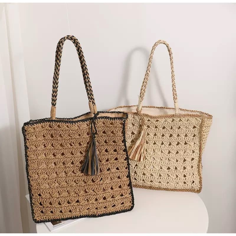 bolsa de praia com alça de ombro detalhada