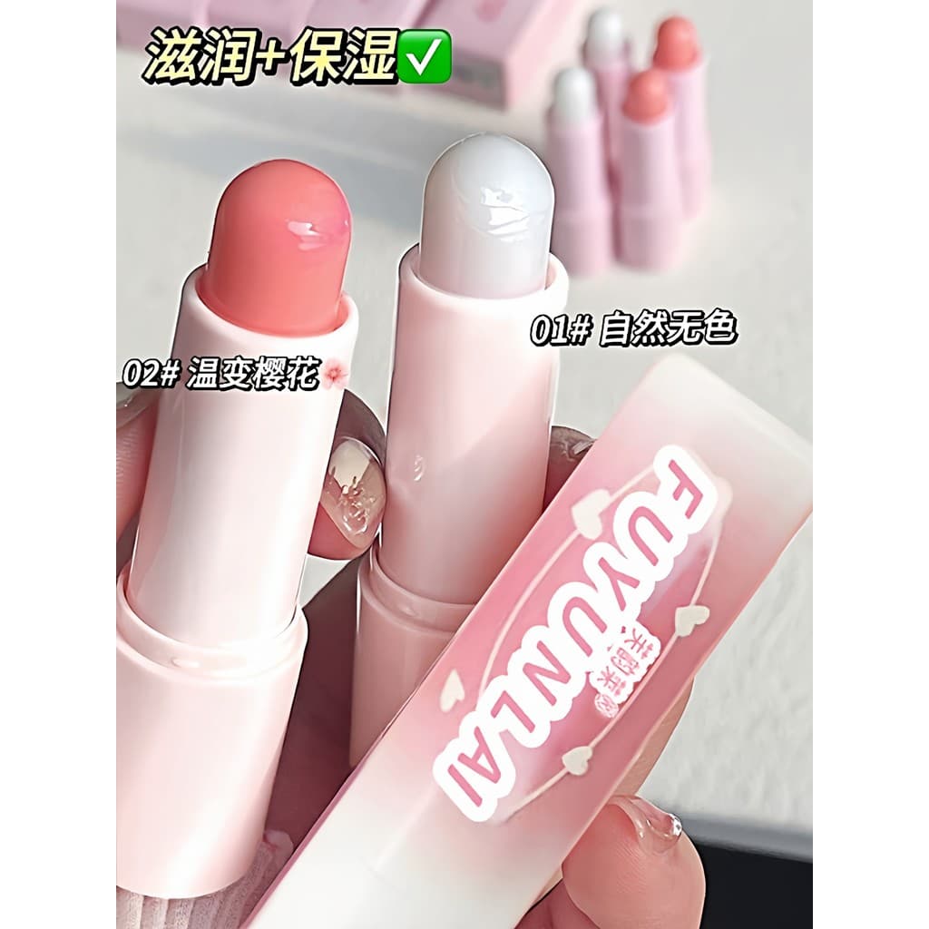 Revestimento de maquiagem escolar!Bálsamo labial mudança de temperatura hidratante hidratante hidratante Anti-rachaduras