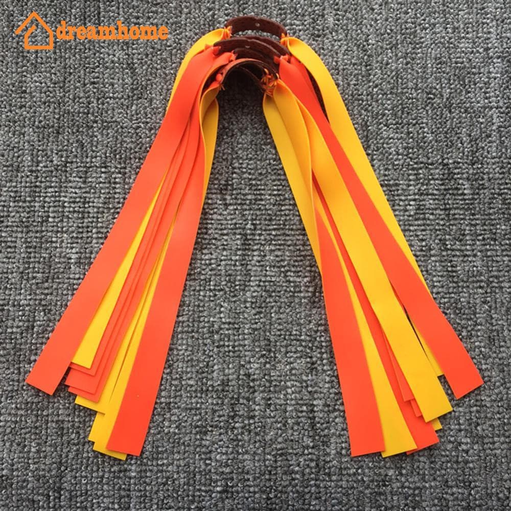 DREAMHOME 5Pcs Caça De Estilingue De Látex Espesso Potente Faixa De Borracha Plana De 1,0-1,2mm De Alta Elasticidade Ace