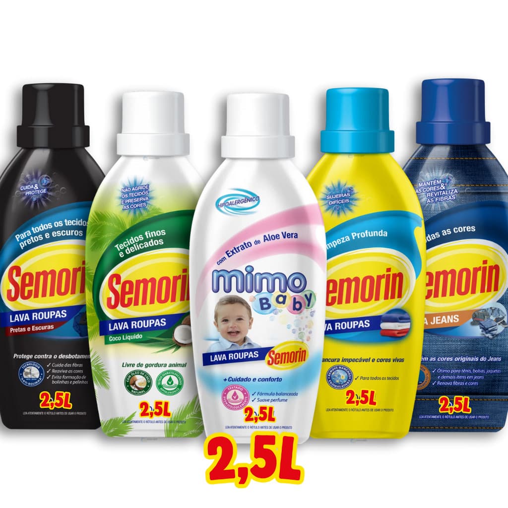 2,5 Litro Lava Roupas Sabão Líquido Coco Bebês Jeans Pretas Escuras Mantém Cores Semorin
