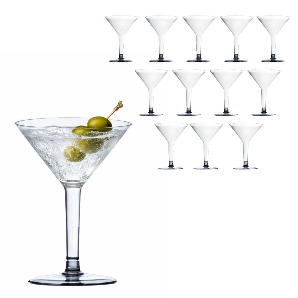 kit C/25 Taça Martini Acrílica 90ml Para Sobremesas Drinks