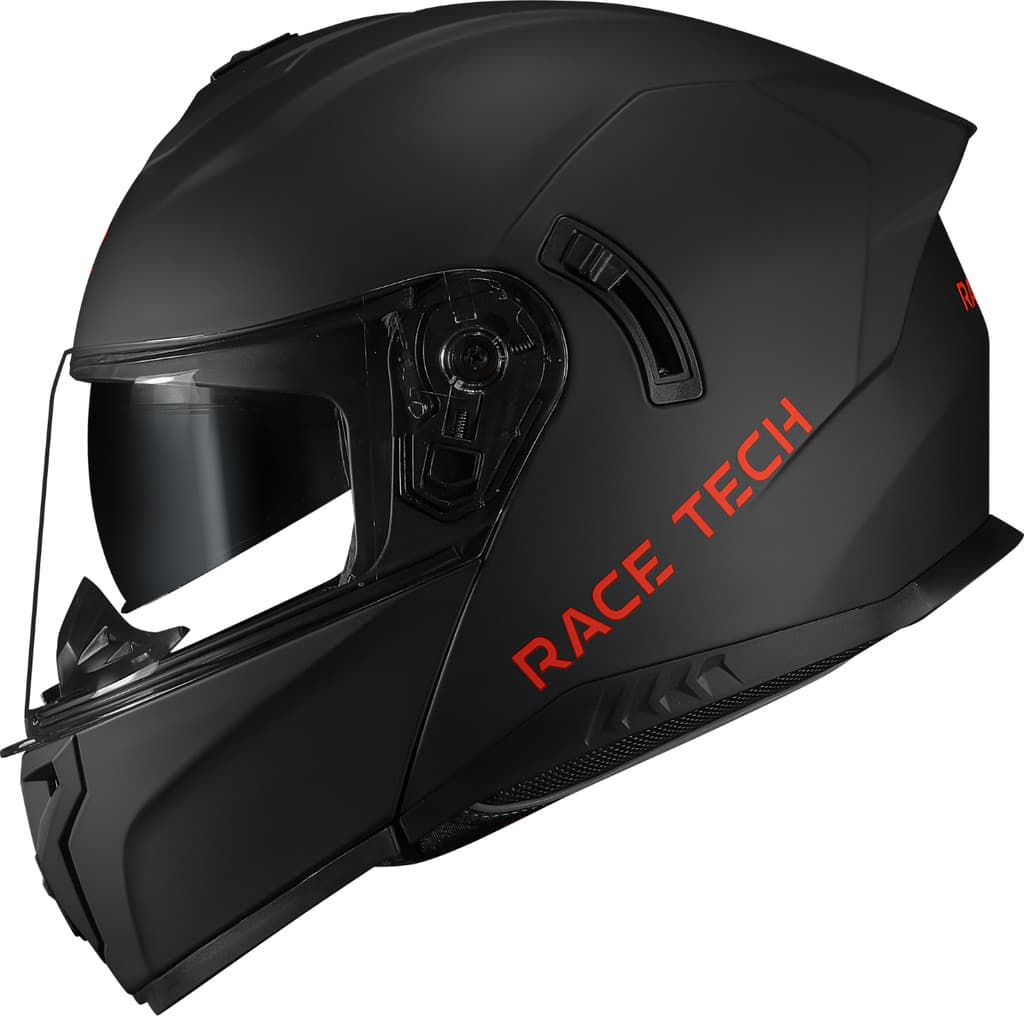 Capacete Moto Race Tech Signal Articulado Preto Fosco