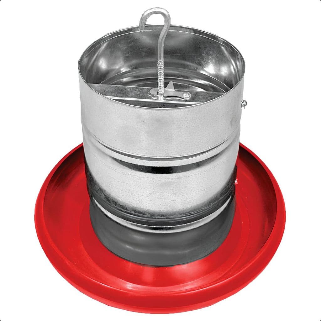 Comedouro Tubular 5kg p/ Frango Aves Galinha Faisão Prato Anti Desperdicio