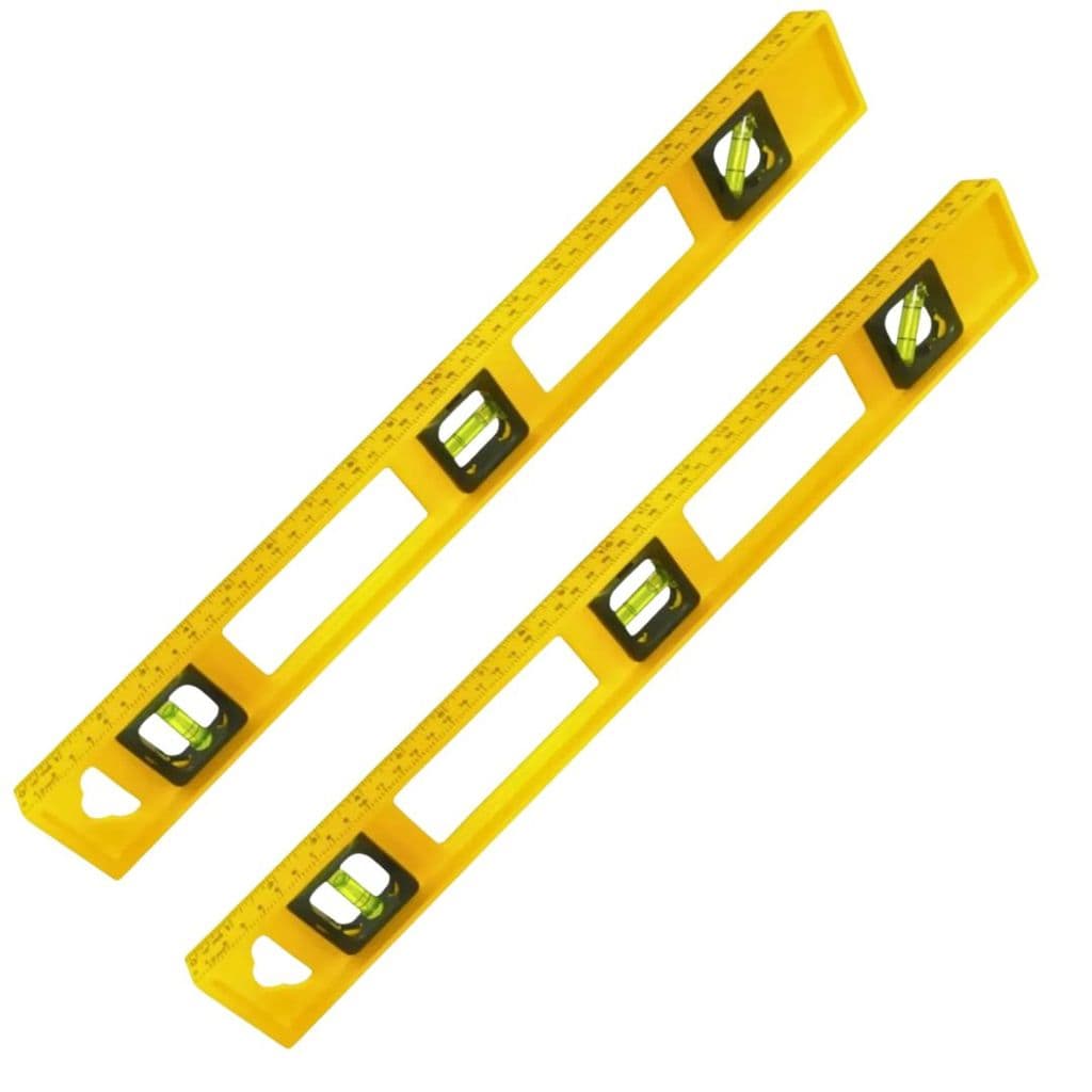 KIT 2 NIVEL COM 3 BOLHAS E REGUA 20 POL 50 CM CONSTRUCAO