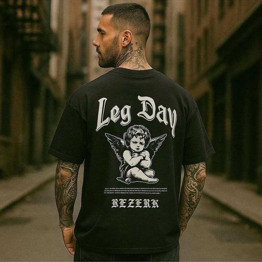 Camiseta Oversized Berzerk 100% Algodão Unissex Streetwear Academia Treino Confortável Masculina Feminina