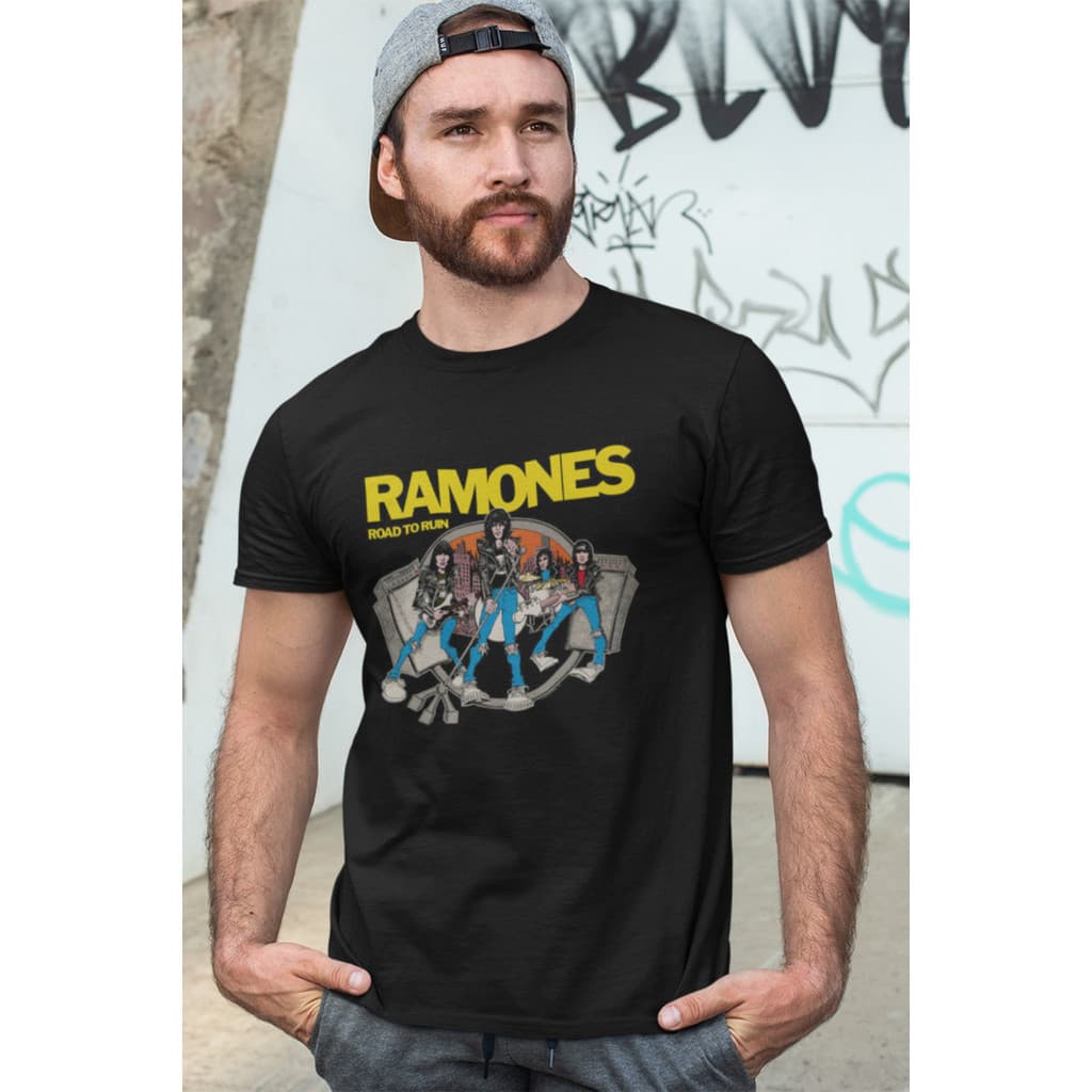 Camiseta Algodão Rock And Roll Ramones Ut Dark Dtf